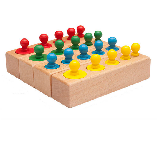 Colorful Knobbed Cylinders Blocks