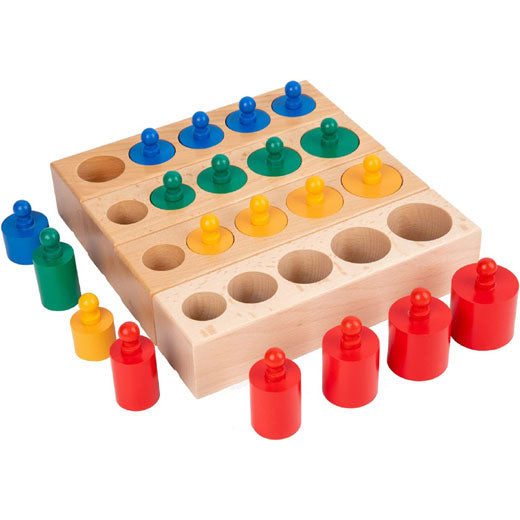 Colorful Knobbed Cylinders Blocks