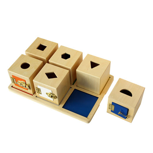 Lock Boxes - Set of 6 -with Tray