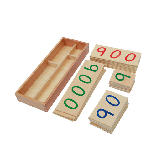 Large Wooden Number Cards With Box (1-9000)