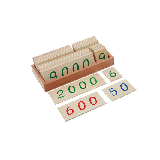 Small Wooden Number Cards With Box (1-9000)