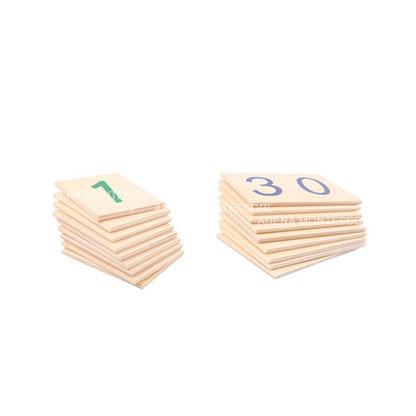 Small Wooden Number Cards With Box (1-3000)