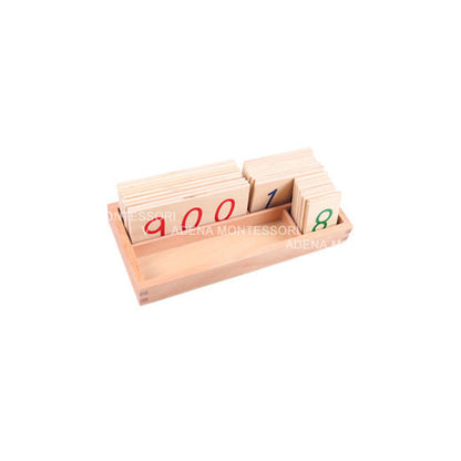 Small Wooden Number Cards With Box (1-3000)