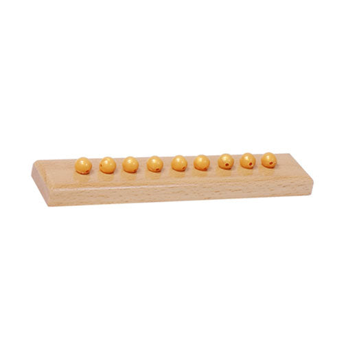 9 Golden Unit Beads with Holder