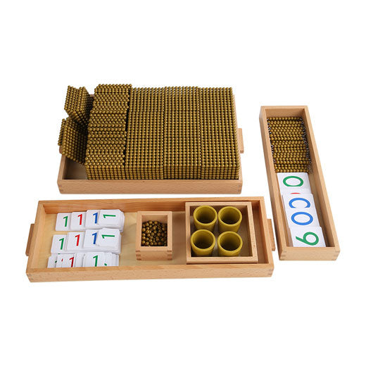 Golden Beads Materials Decimal System Bank Game