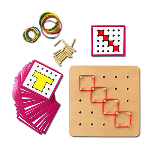 Small Geo Board with Rubber String