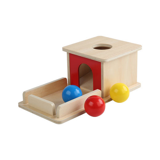 Object Permanence Box with Tray Three Balls