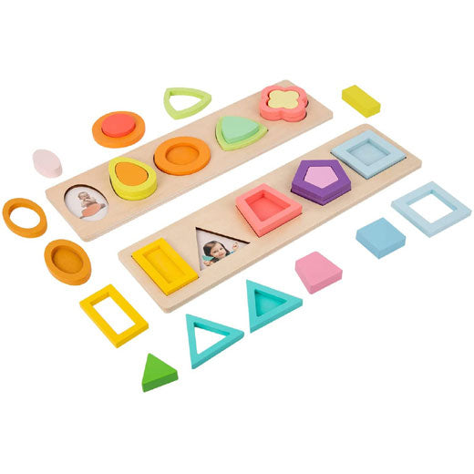 10 PCS Colorful Multiple 3D Shape Puzzles