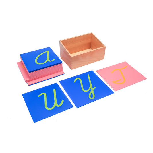 Sandpaper Letters, Capital Case Cursive, with Box