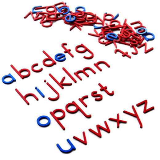 Lowercase Small Movable Alphabet - Blue & Red